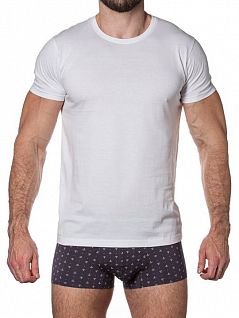 Хлопковая футболка с круглым вырезом Sergio Dallini DT7501сдтФм Белый